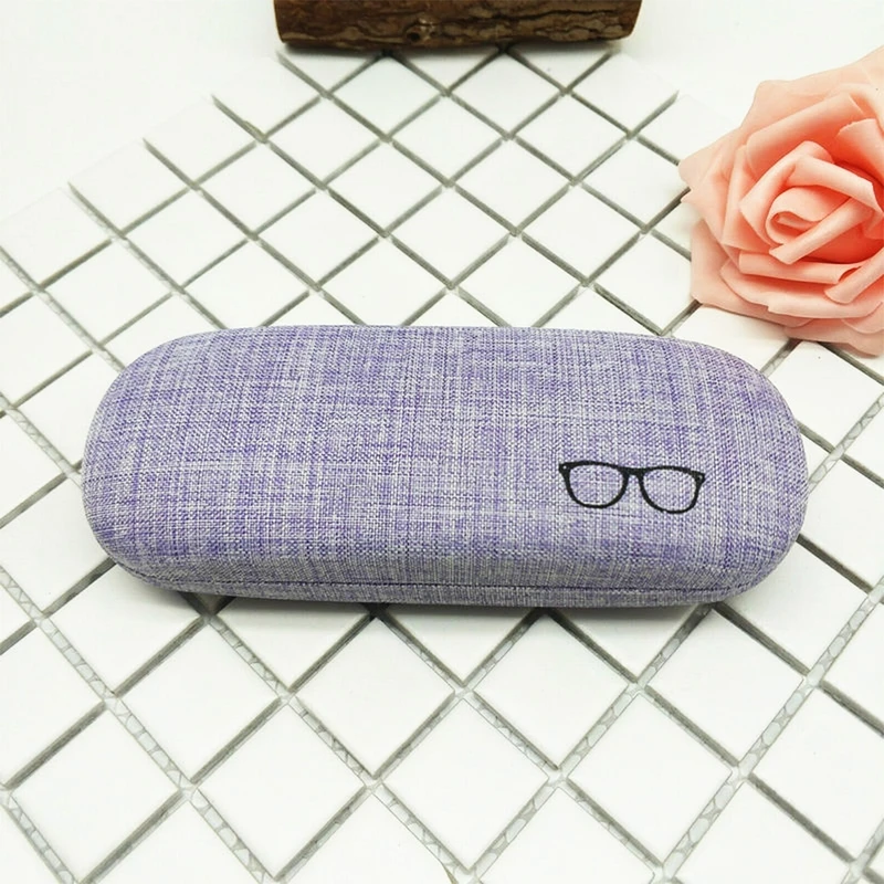 purple 16x6x3.7cm Urijk, мужские, женские, детские кожаные очки для глаз, жесткий защитный чехол, очки для чтения, чехол, солнцезащитные очки, чехол - Цвет: purple 16x6x3.7cm