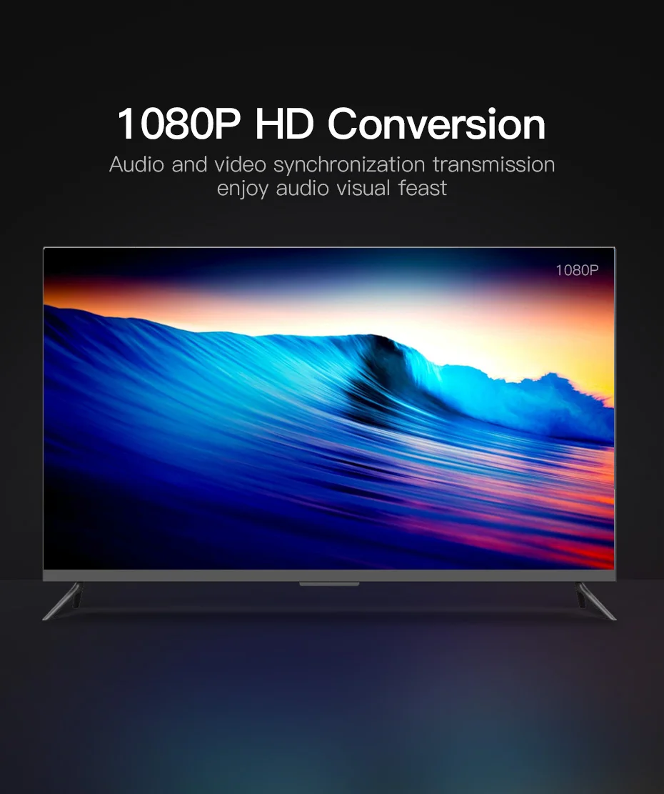 Vention vga-hdmi адаптер с аудио поддержкой 1080P для ПК ноутбука к HDTV проектор Видео Аудио конвертер VGA HDMI конвертер 1 м