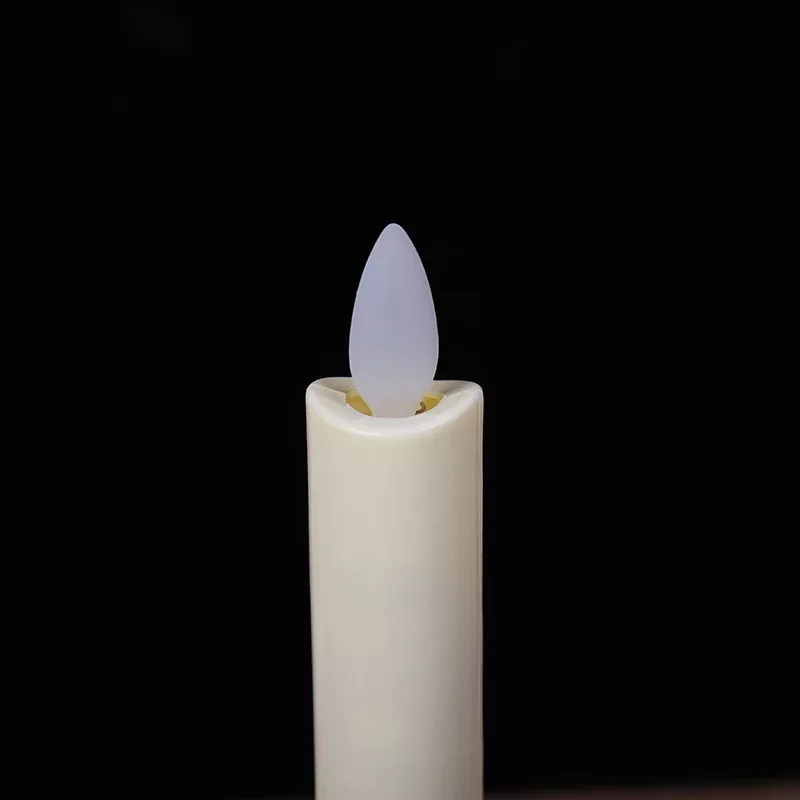 10pcs 8&quot Swinging Flameless Moving Wick Dancing Flame Led Taper Candlestick light Home Wedding Christmas party table decor-21CM | Дом и
