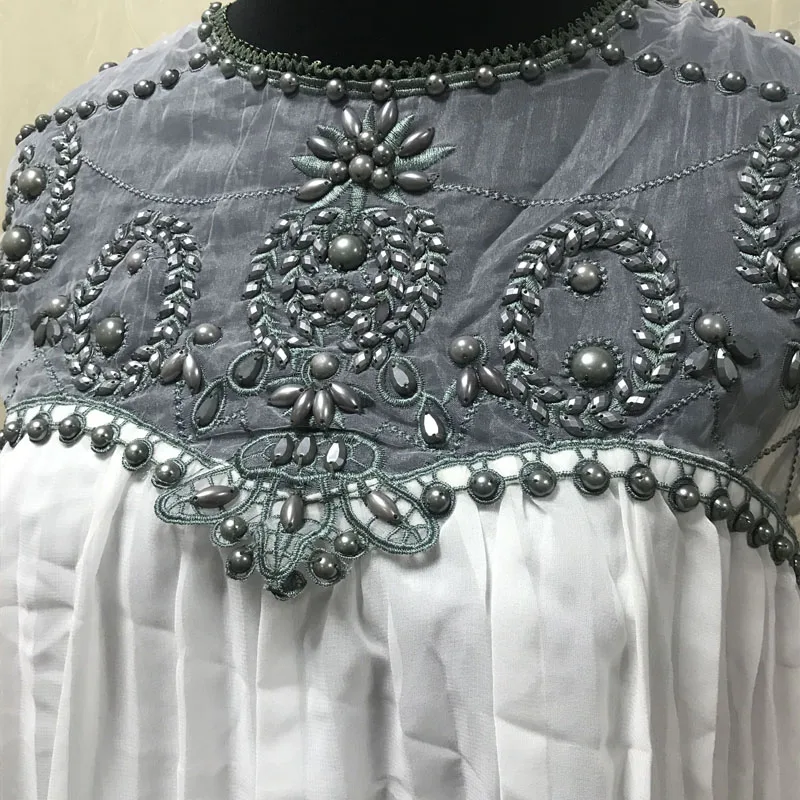 Элегантное Белое Кружевное Плиссированное шифоновое коктейльное платье PERHAPS U с