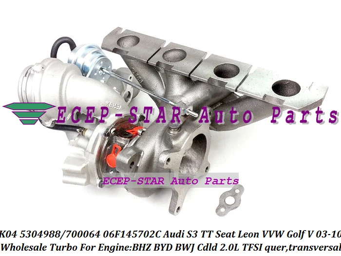 К04 53049880064 5304-988-0064 5304-970-0064 Турбо для AUDI S3 TT Seat Leon VW Golf V 03- BWJ BYD BHZ 2.0L TFSI Бензин