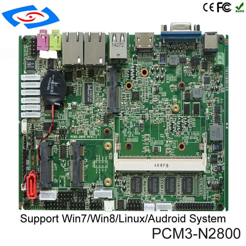 Мини-материнская плата itx 2 * SATA мини-ноутбук Встроенная Материнская Intel Atom N2800