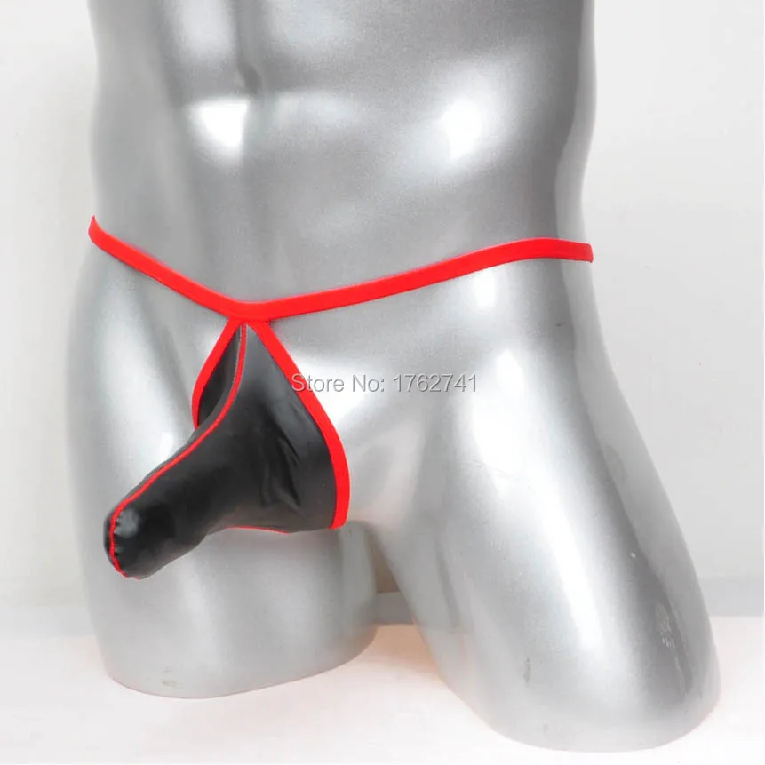 Мужские стринги с длинным мешочком бикини со стрингами оригинальное нижнее