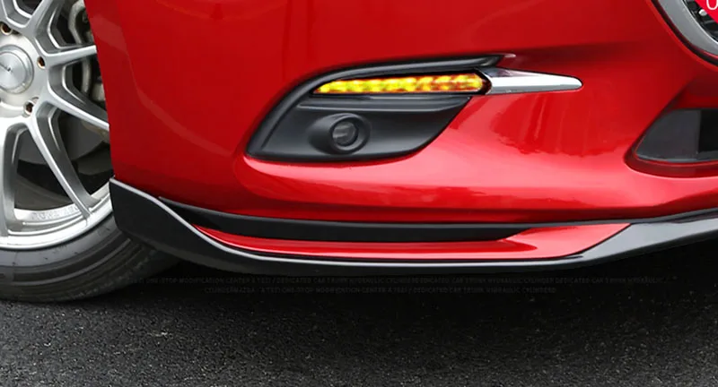 Для Mazda 3 Axela sedan- Передний Комплект кузова ПУ бампер спойлер и боковые юбки расширитель сплиттер Плесень Автомобильный Стайлинг