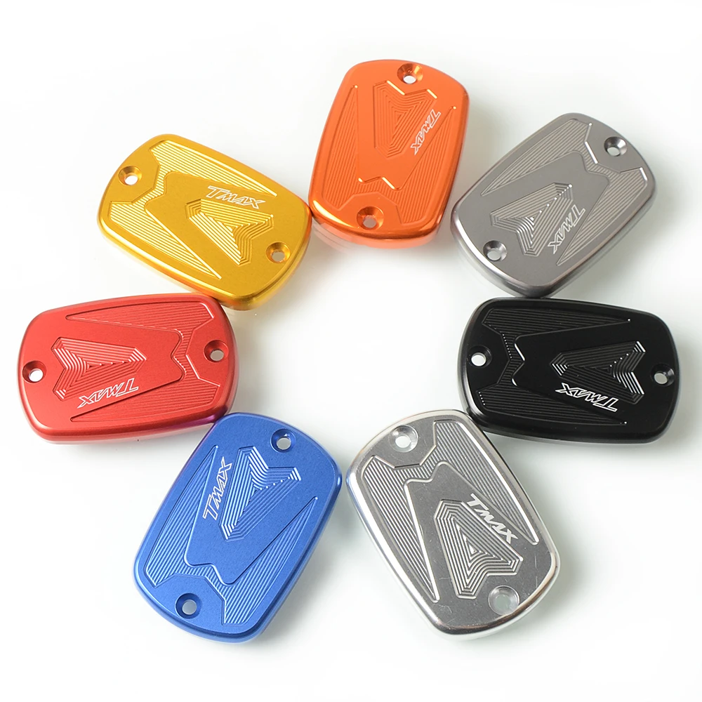 

For Yamaha TMax 530 2012-2015 500 2008-2011 CNC Aluminum Motorcycle Front Brake Reservoir Fluid Tank Cap Modified Accessory