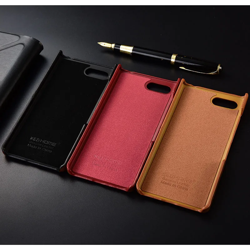 Kezihome New Case Luxury Slim Genuine leather Phone For Blackberry KEYone Key2 Cover Protection Black Matte | Мобильные телефоны и