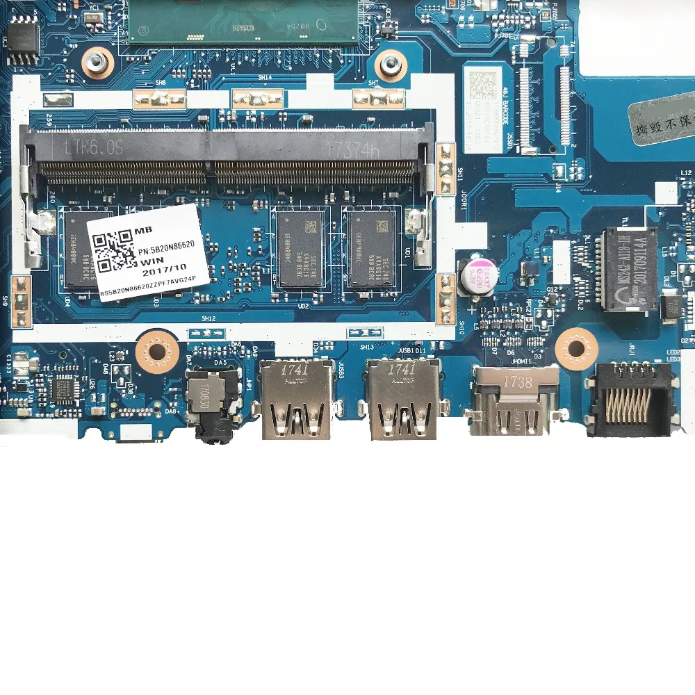 5B20N86620 для lenovo IdeaPad 320-15IKB 320-17IKB Материнская плата ноутбука DG721 NM-B241 SR342 i5-7200U Процессор 4 Гб Оперативная память DDR4