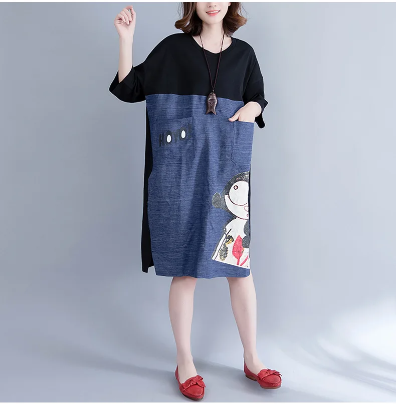 NINICE 2018 mainstream loose maternity wear round neck in Europe and America matenity dress |
