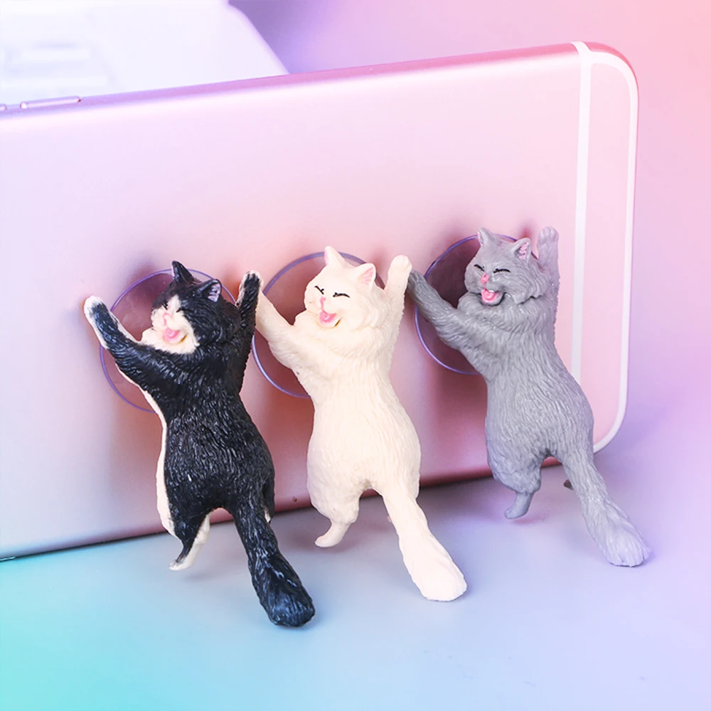 Держатель для телефона с милой кошкой держатель мобильного из смолы подставка