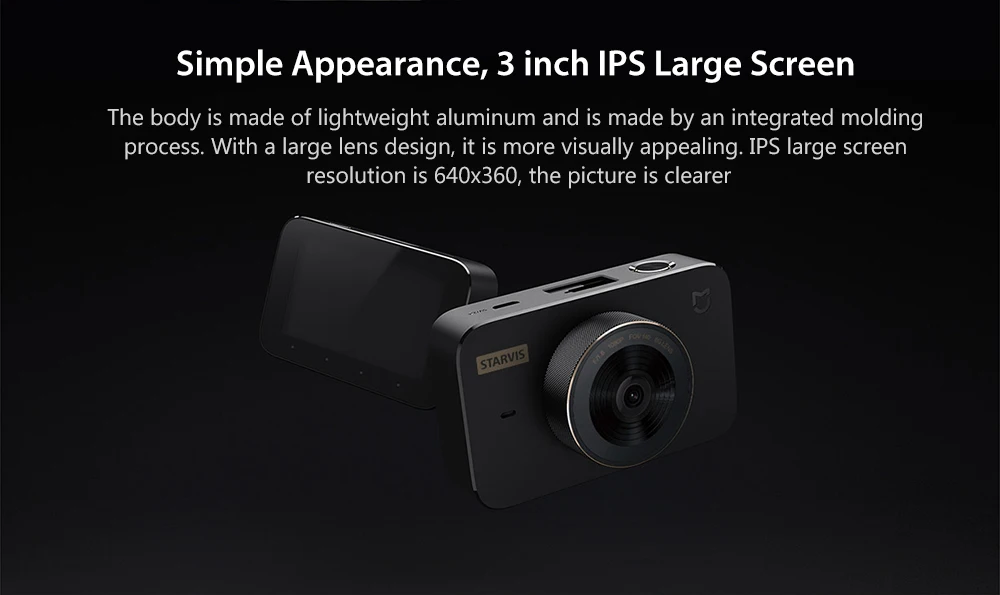 Новая английская версия Xiaomi Mijia Carcorder 1S Smart DVR 1080P камера для вождения автомобиля рекордер 140 градусов шумоподавление ips экран
