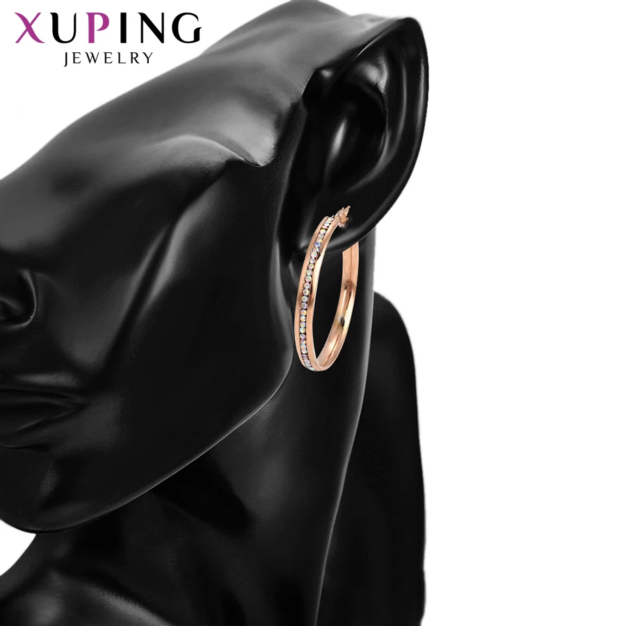 Женские серьги кольца Xuping модные популярные украшения из нержавеющей стали в