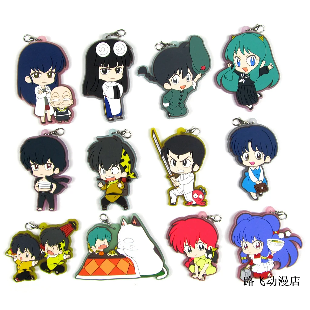 Inuyasha Ranma 1/2 Urusei Yatsura Ranma Tendou Akane Otonashi Kyoko фигурка аниме модель резиновый брелок Подвеска подарки 6 см