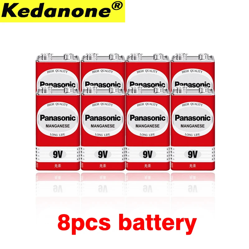 8 Pcs//Lot 100% Original 9v battery Greencell PP3 6F22 6LR61 MN1604 9V Block Heavy Duty Cell Battery | Электроника