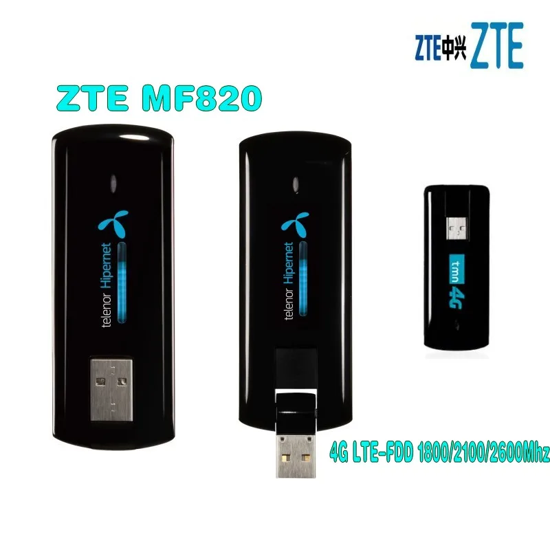ZTE MF820 1800/2100/2600Mhz FDD wireless usb Lte 4g dongle