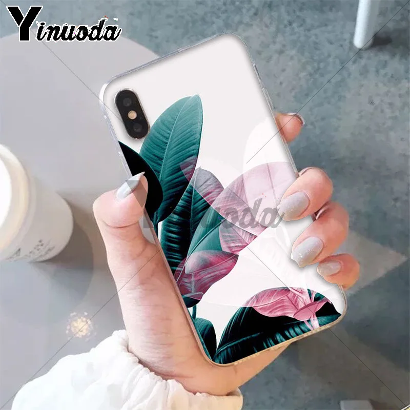 11pro MAX тропические растения кактус банановые листья Мягкий ТПУ чехол для телефона