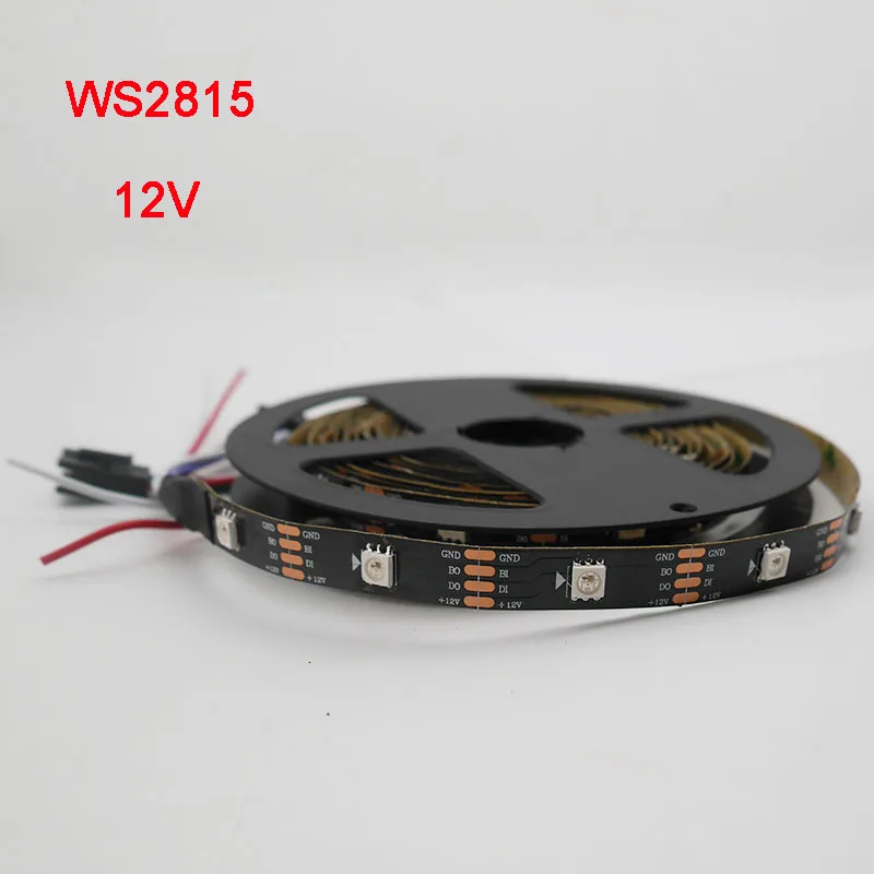 1 м/3 м/5 м WS2815 Пиксельная Светодиодная лента адресная умная двухсигнальная 30/60/144