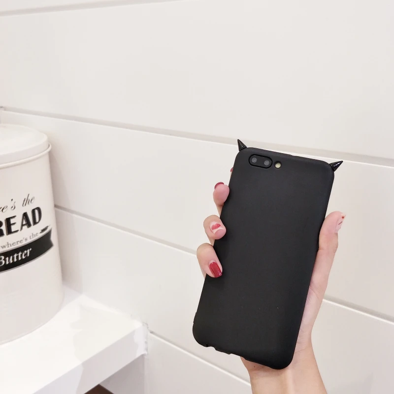 Роскошный 3D чехол с дьявольскими рожками силиконовый для Samsung Galaxy A10 A20E A30 A40 A50 A70 A80