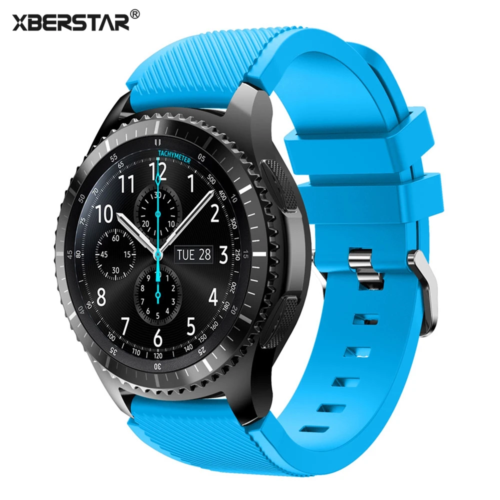 Спортивный силиконовый ремешок 22 мм для часов Samsung Galaxy Gear S3 Classic SM R770 Frontier R760 R765