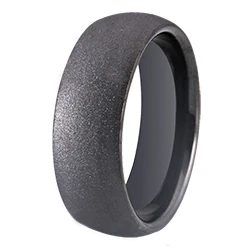 Classic Wedding Band Ring Sand Blasted Black Tungsten Ring Men and Women Engagement Anniversary Gift Party Jewelry Comfort Fit - Цвет основного камня: Черный