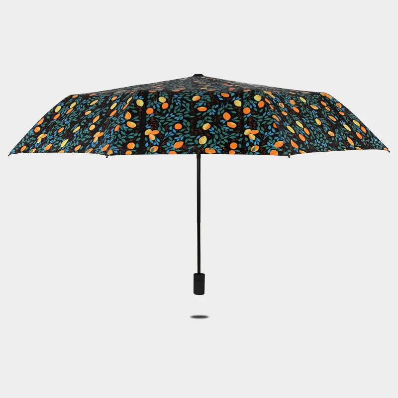 Creative small fresh minimalist Sen goddess sunny umbrella lemon print folding dual-use sunscreen | Дом и сад