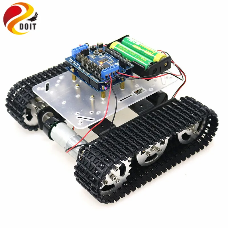 WiFi RC умный робот Танк шасси с двойным двигателем постоянного тока + ESPduino доска для