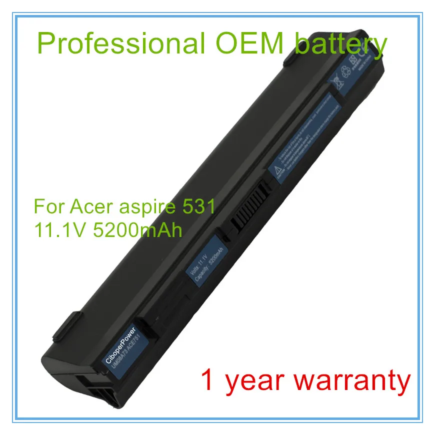 6 ячеек Новая замена батареи ноутбука One 531 AO531 AO531H Серии Aspire one 751 | Компьютеры и
