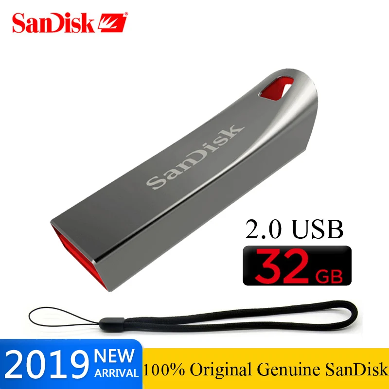 SanDisk оригинальный CRUZER FORCE USB 2 0 32 ГБ флеш накопитель SD 16 накопители 8 64 U диск