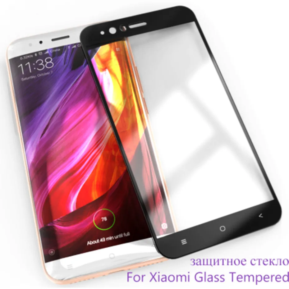 Закаленное стекло для xiaomi Pocophone f1 mi a1 a2 lite полный крышки Защитная пленка на xio Redmi 5