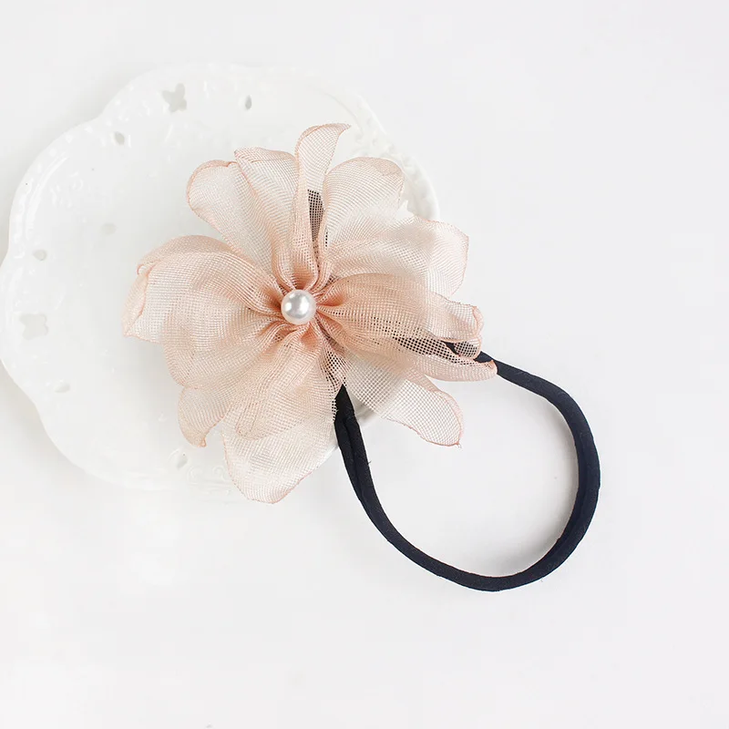 Модные Волшебные Инструменты для волос DIY для девушек, жемчужные цветы, аксессуары для волос для женщин, прическа, плетение, инструмент, повязки на голову - Цвет: Orange Powder