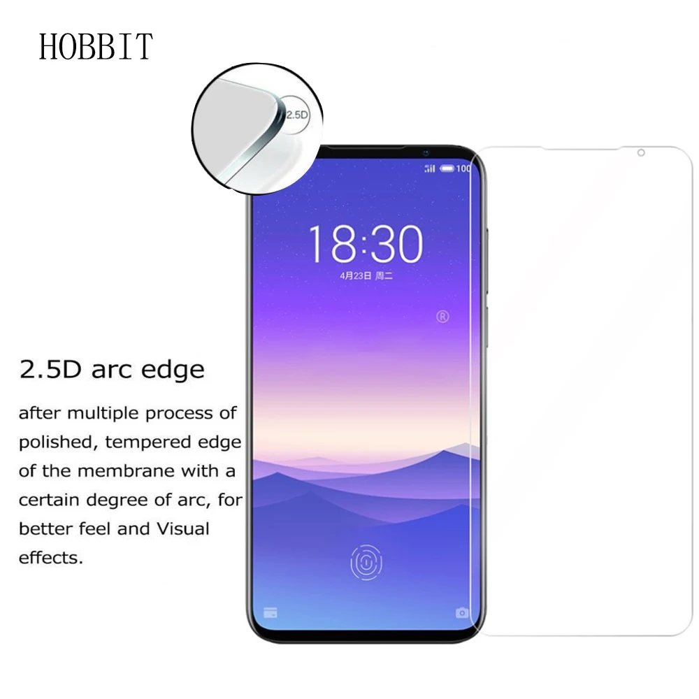 Закаленное стекло 9H 2.5D для MEIZU 16 S 2 шт. ультратонкая Защитная пленка экрана