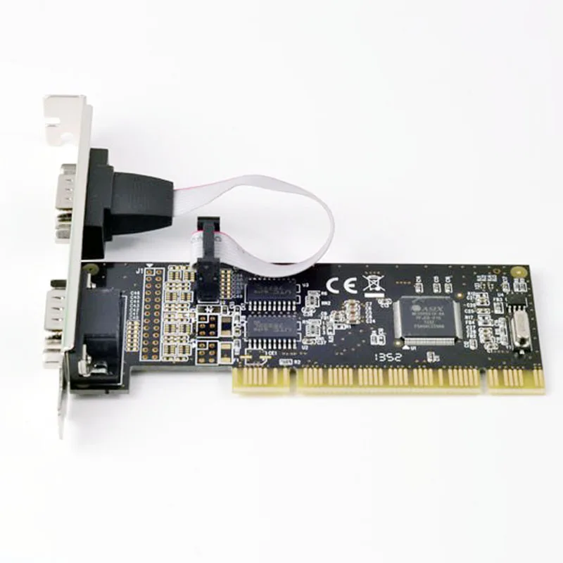 

PCI to 2 Ports RS232 COM DB9 Pin Serial Card Adapter MCS9865 Chipset for Moschip