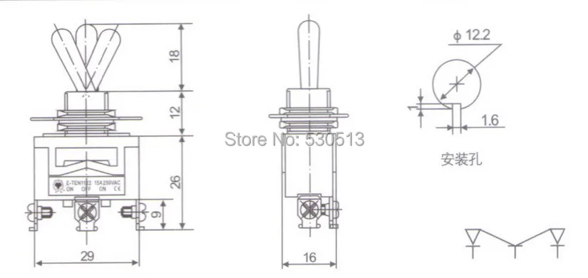 2 шт. 3 контактный переключатель вкл./выкл. 15 А|screw piercing|switch linksysscrew switch |