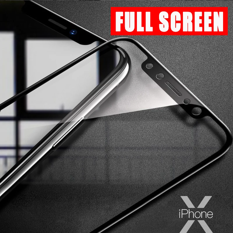 Закаленное стекло 5D с закругленными краями и полным покрытием для iPhone 8 7 6 6s Plus