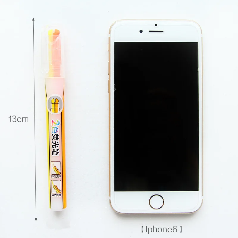 Маркер двухцветный флуоресцентный 5 шт./лот маркер для чтения книг канцелярские