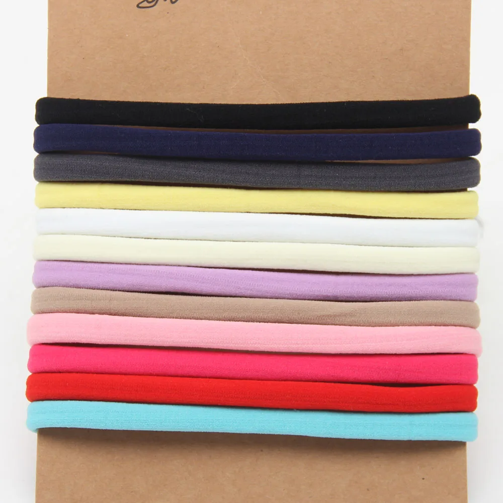 12 шт. Детские эластичные ленты из спандекса разные цвета|nylon headbands|headband for childrenspandex