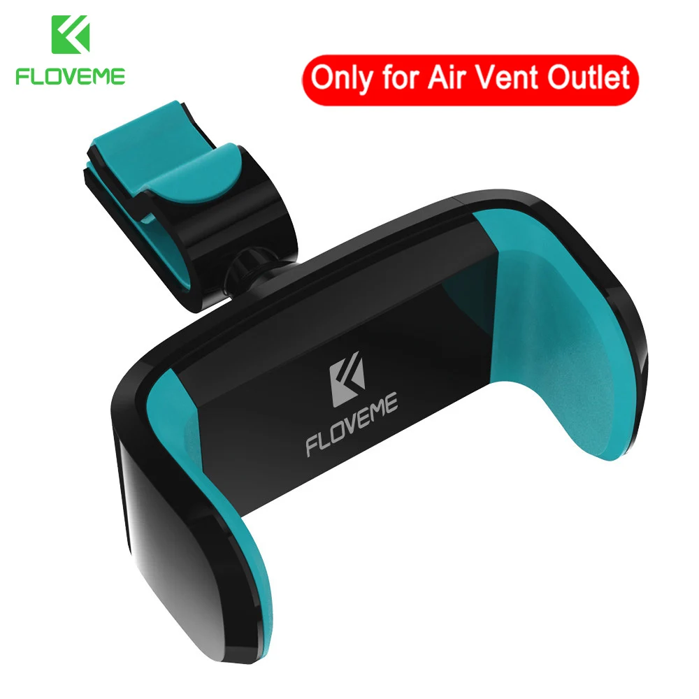 Air Vent Black Blue Floveme Универсальный автомобильный держатель телефона на 360 градусов вращения Air Vent Автомобильный держатель для укладки мобильного телефона стенд Поддержка для Iphone держатель для телефона в машину - Цвет: Air Vent Black Blue