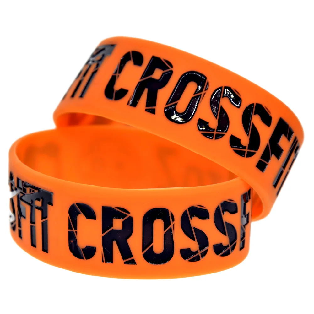 

OBH 25PCS Crossfit A to Z Silicone Rubber Wristband One Inch Wide Sport Gift 2 Colors