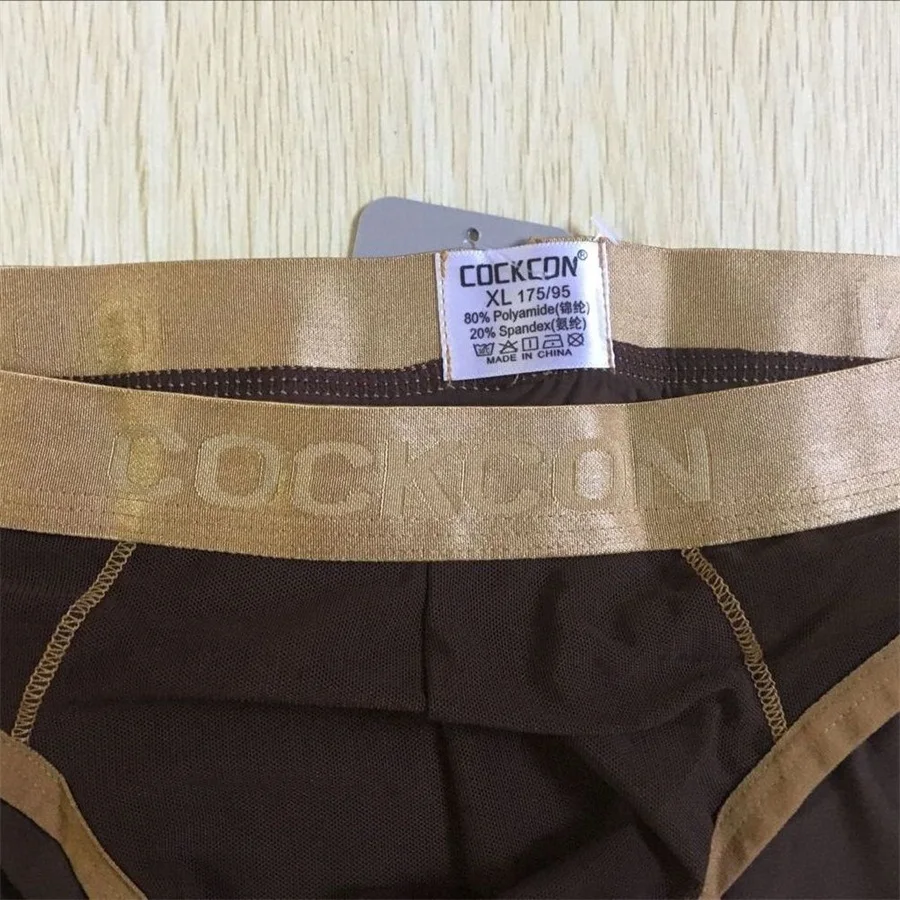 

Cockcon Brand Underwear Men Transparent Sexy Male Briefs Mens Mesh Shorts Spandex Underpants Lingerie Panties Cueca Gay Briefs