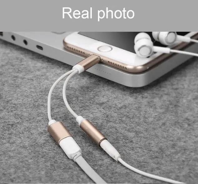 2 в 1 Зарядное Устройство Аудио Адаптер USB Кабель Для Зарядки 3.5 мм Джек наушники