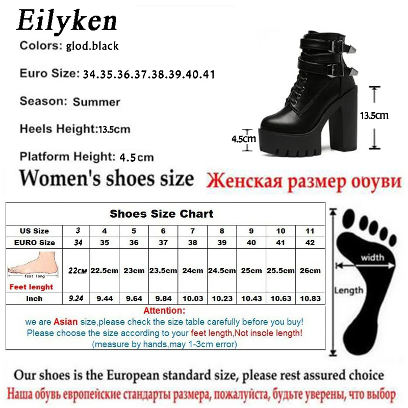 Eilyken/Коллекция 2021 года Сезон осень Модные женские ботинки хорошего качества