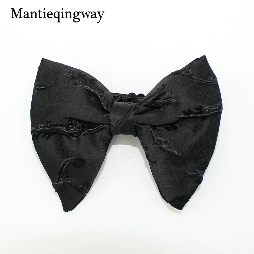 Mantieqingway модный большой галстук-бабочка для женщин мужской Жених Свадебный галстук-бабочка полиэстер галстук-бабочка Gravatas тонкий черный галстук-галстук - Цвет: A