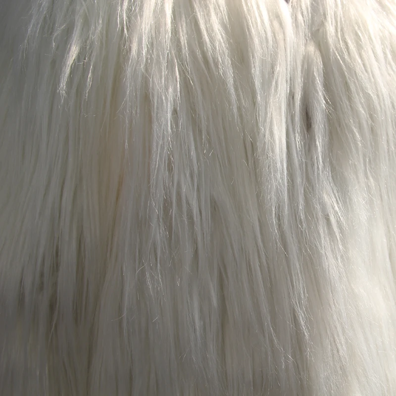 Для женщин белый Искусственный мех пальто куртка теплая зимняя верхняя одежда