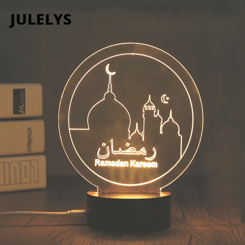 JULELYS 3D Акриловый СВЕТОДИОДНЫЙ Ночник светильник для гостиной настольная лампа