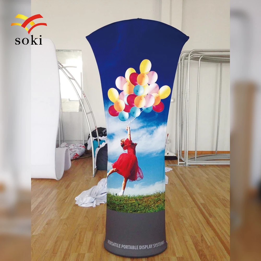 

85*200 см Торговая выставка, первоклассный алюминиевый переносной стенд для баннеров из ткани с двухсторонней цветной печатью