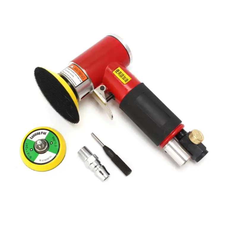 Red air sander Пневмо инструмент Пневматическая шлифовальная полировальная машинка 50mm 75mm пневмоинстру мини орбитальный Воздушный пневматический шлифовальный инструмент буфер двойного действия орбитальный полировщик для автомобиля - Цвет: Red air sander