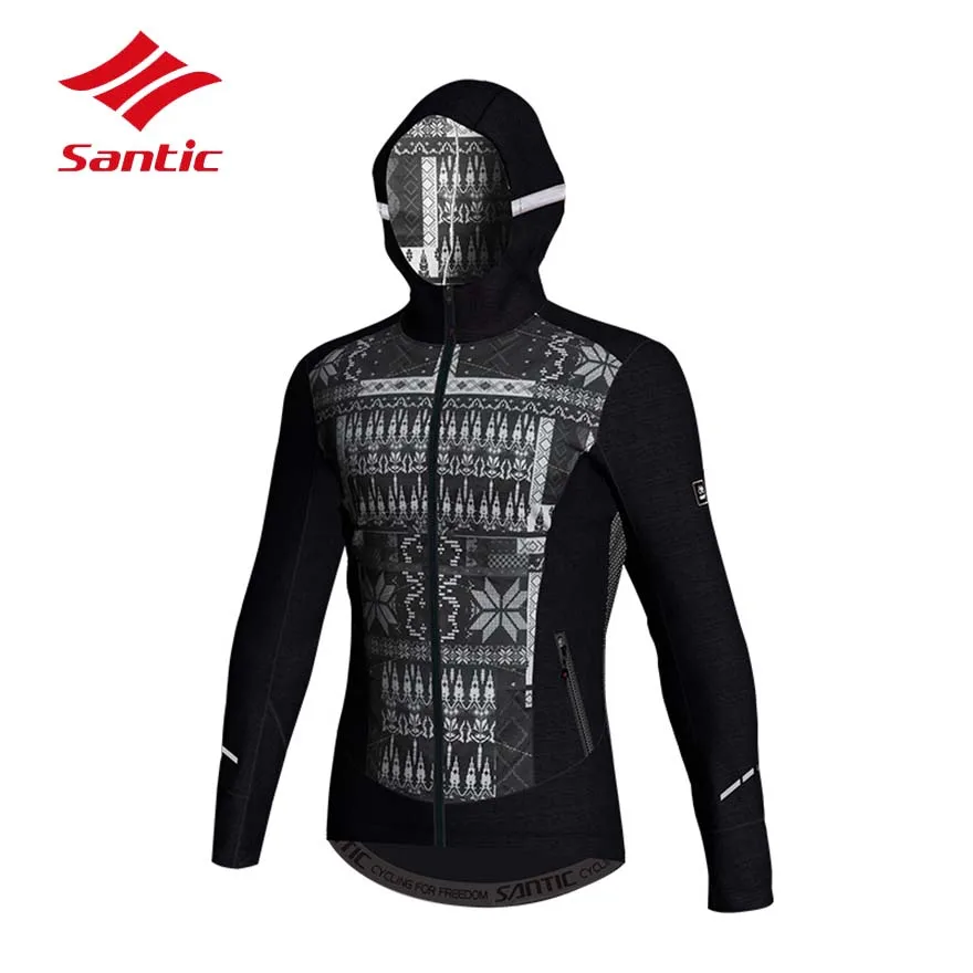 Велосипедная куртка Santic 2018 Зимняя Мужская ветрозащитная термальная