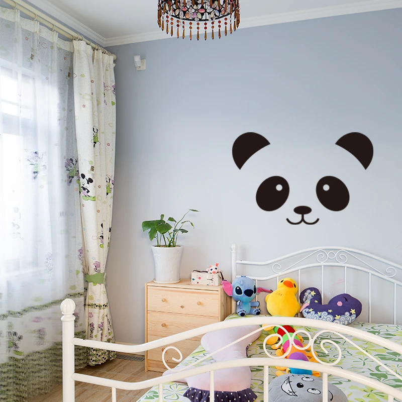 Милые наклейки на стену с изображением панды большие виниловые забавные