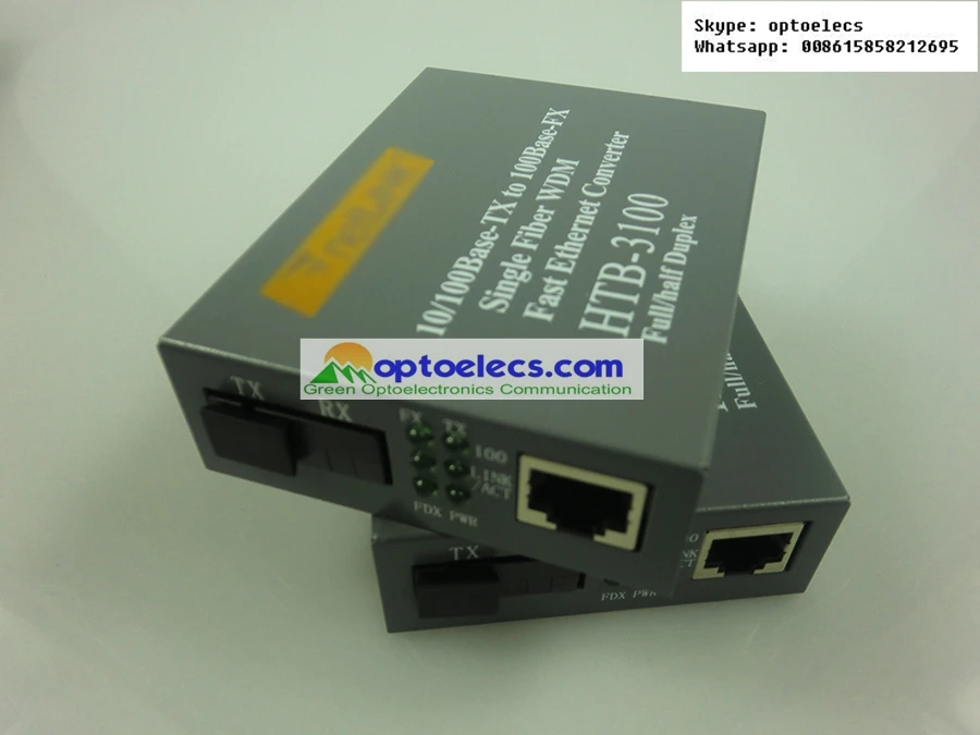 Бесплатная доставка Htb 3100ab 40km волоконно оптический медиа конвертер 40 км SC 10/100M