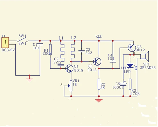 DIY Kit детектор металла Комплект Электронный комплект DC 3 V-5 V 60 мм Бесконтактный Сенсор модуль DIY электронные детали детектор металла