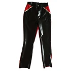 Новинка 100% резиновые брюки латексные красивые черные и красные сексуальные брюки размер XXS-XXL